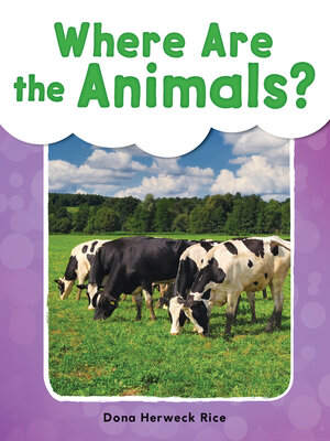 cover image of Where Are the Animals?